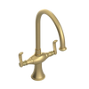 Rubinet Two Handle Single Hole Kitchen Set Satin Brass