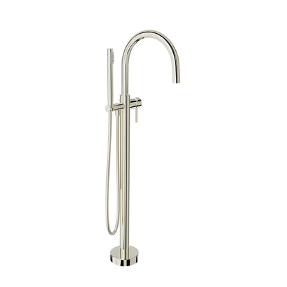 Baril Floor-mounted tub filler with hand shower