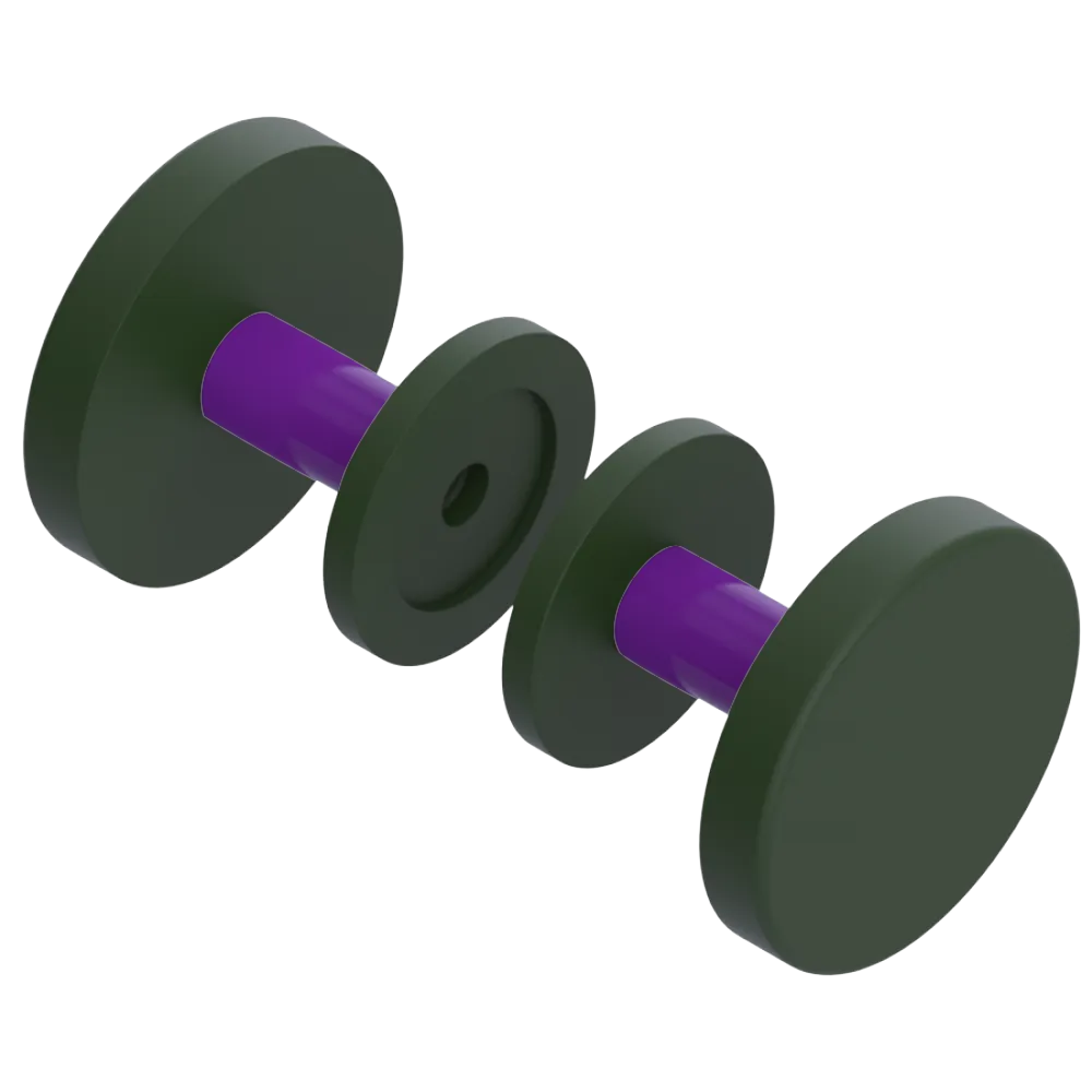 Rubinet Shower Door Knob (set) Green Envy