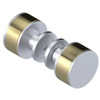 Rubinet Shower Door Knob (set) Satin Chrome