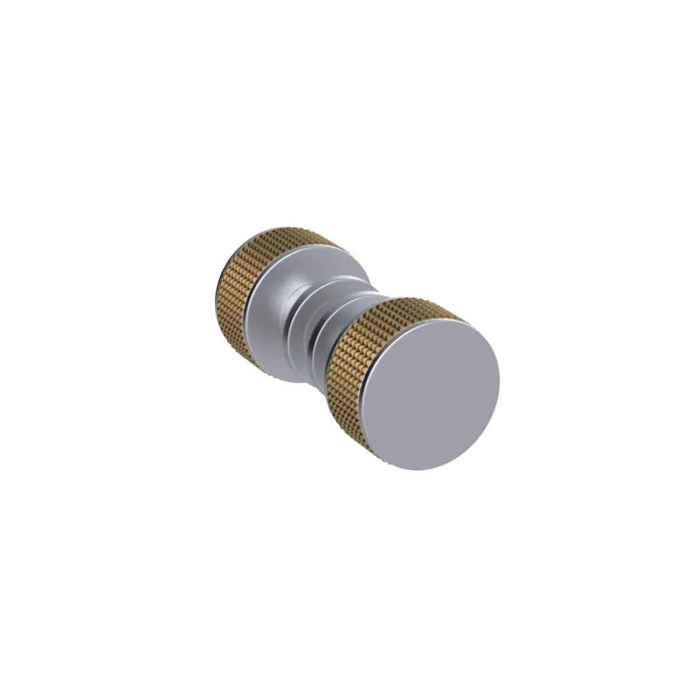 Rubinet Shower Door Knob (set) Satin Chrome