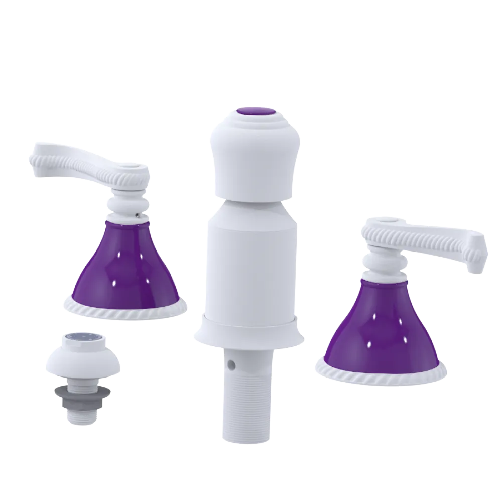 Rubinet Bidet Fitting with Spray, Diverter, and Vacum Breaker (Less Drain) Matt White