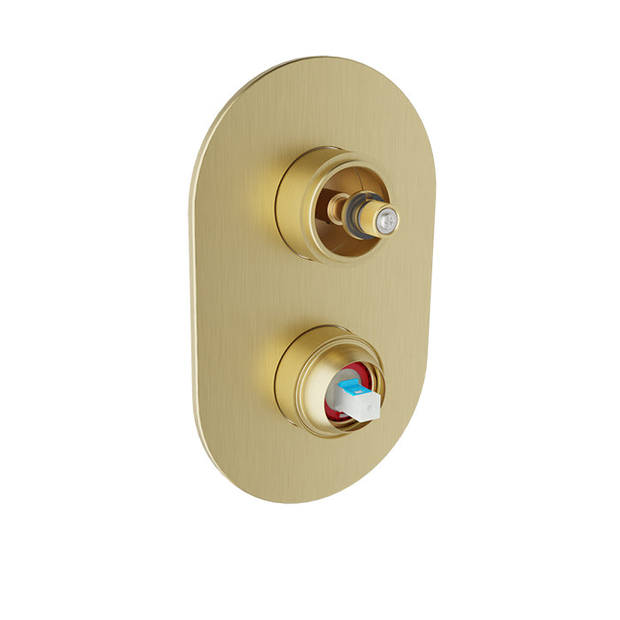 Baril Pressure balanced shower valve with 2-way diverter (without handle)