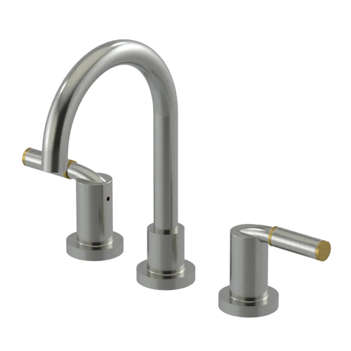 Rubinet Widespread Lav set (less drain) Satin Nickel