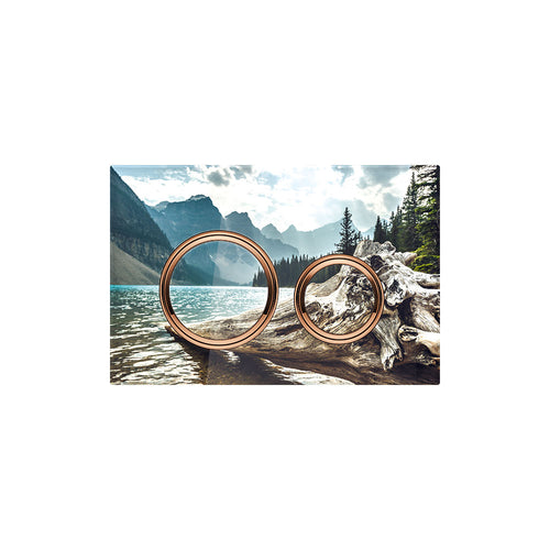 Geberit SIGMA50 ROUND Zinc frame in PVD red gold color