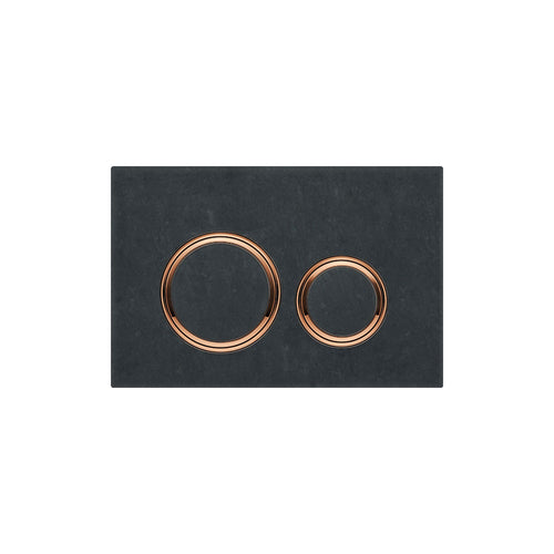 Geberit SIGMA50 ROUND Zinc frame in PVD red gold color
