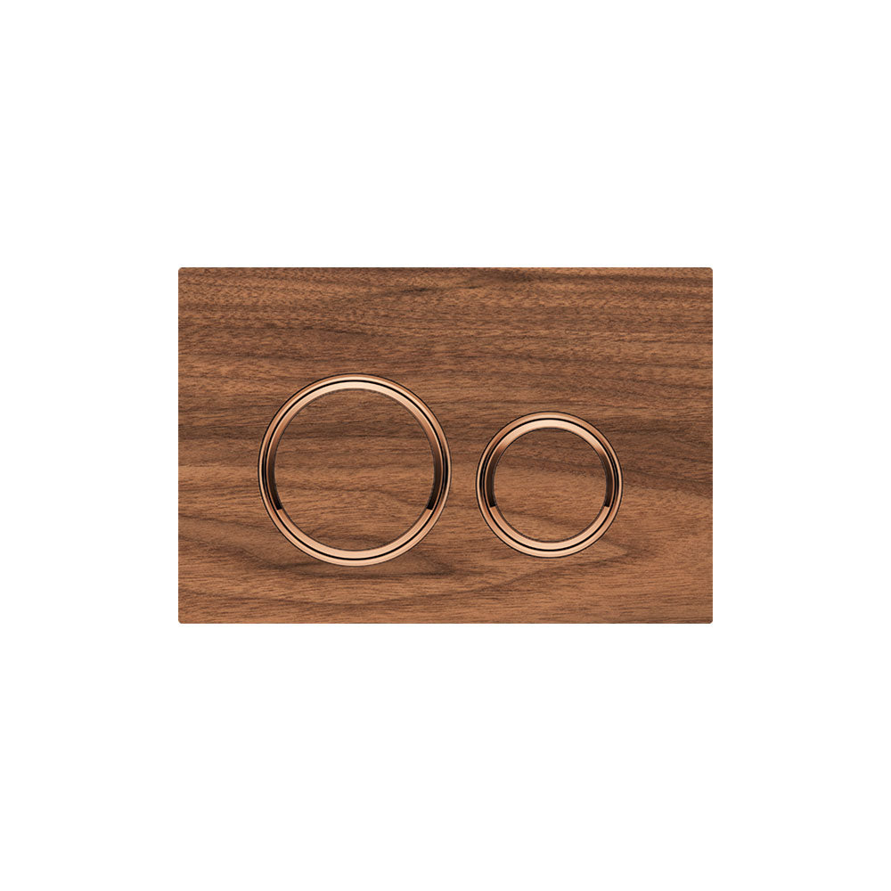 Geberit SIGMA50 ROUND Zinc frame in PVD red gold color