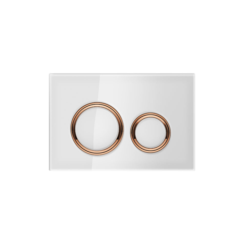 Geberit SIGMA50 ROUND Zinc frame in PVD red gold color