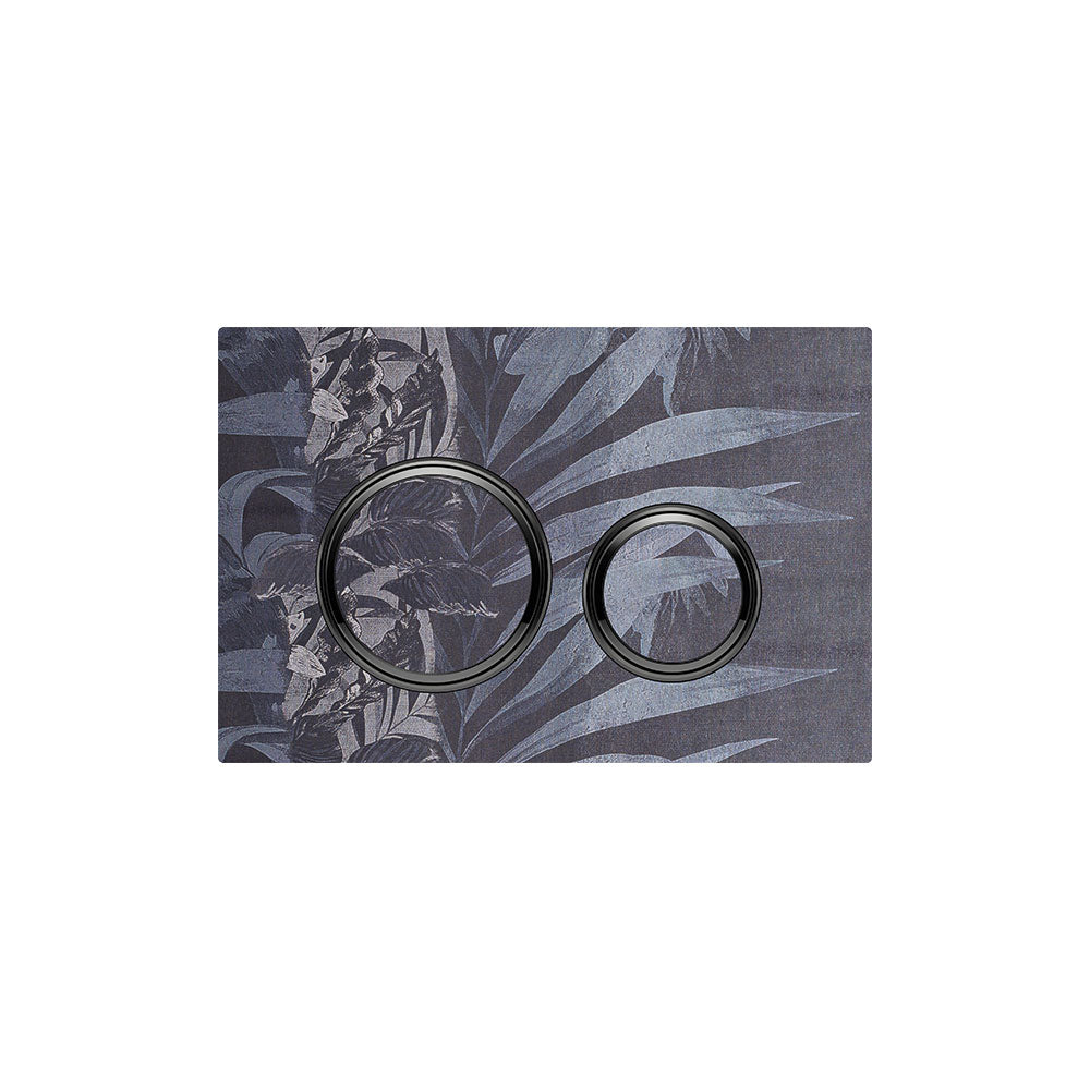 Geberit SIGMA50 ROUND Zinc frame in PVD black chrome