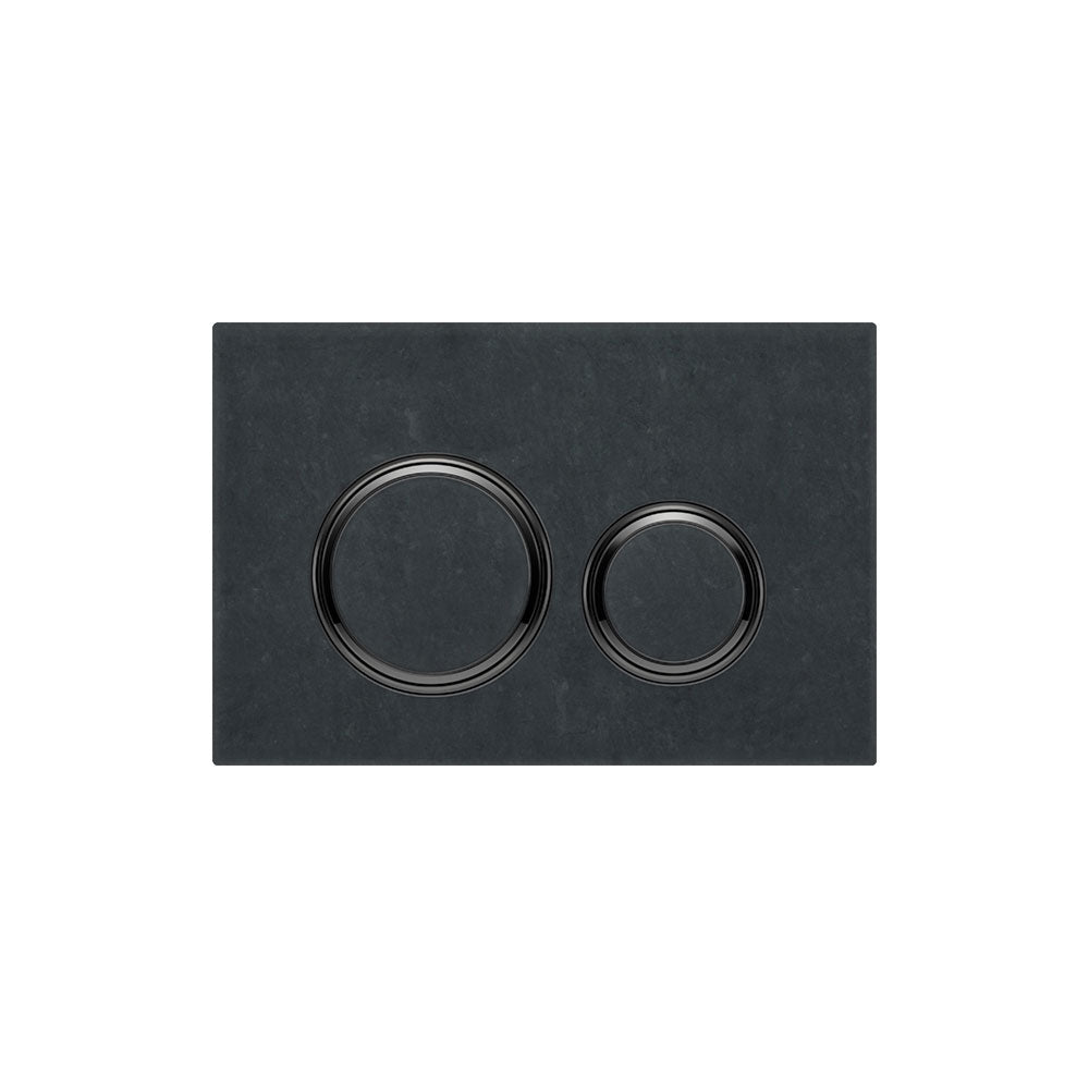 Geberit SIGMA50 ROUND Zinc frame in PVD black chrome