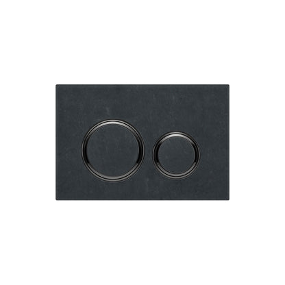 Geberit SIGMA50 ROUND Zinc frame in PVD black chrome
