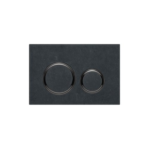 Geberit SIGMA50 ROUND Zinc frame in PVD black chrome