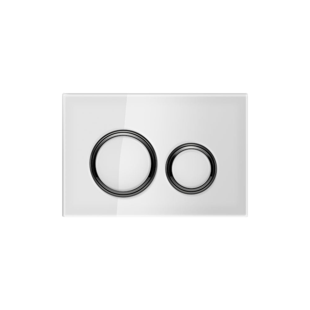Geberit SIGMA50 ROUND Zinc frame in PVD black chrome