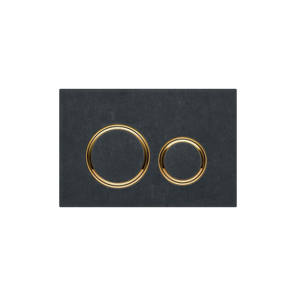 Geberit SIGMA50 ROUND Zinc frame in PVD brass color