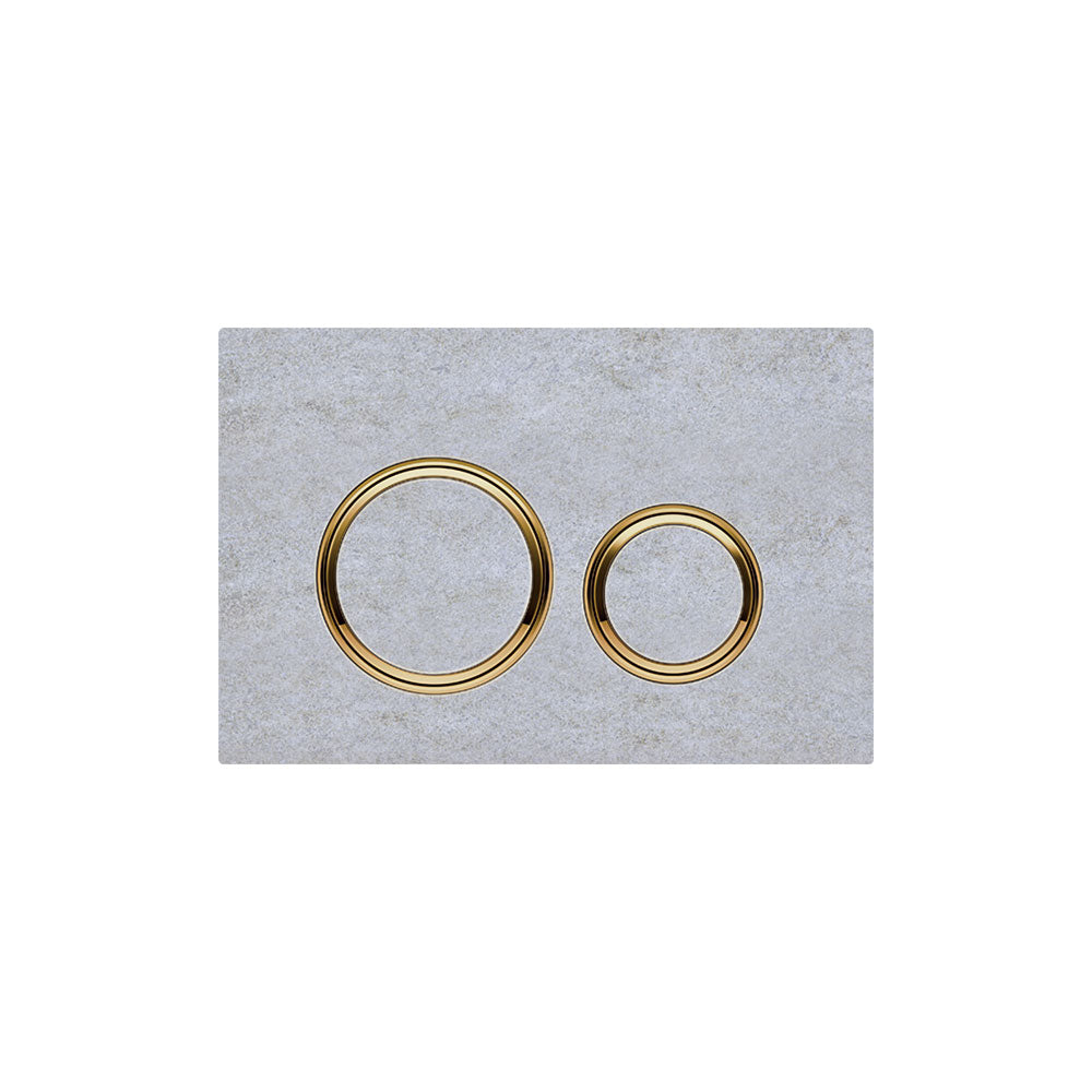 Geberit SIGMA50 ROUND Zinc frame in PVD brass color