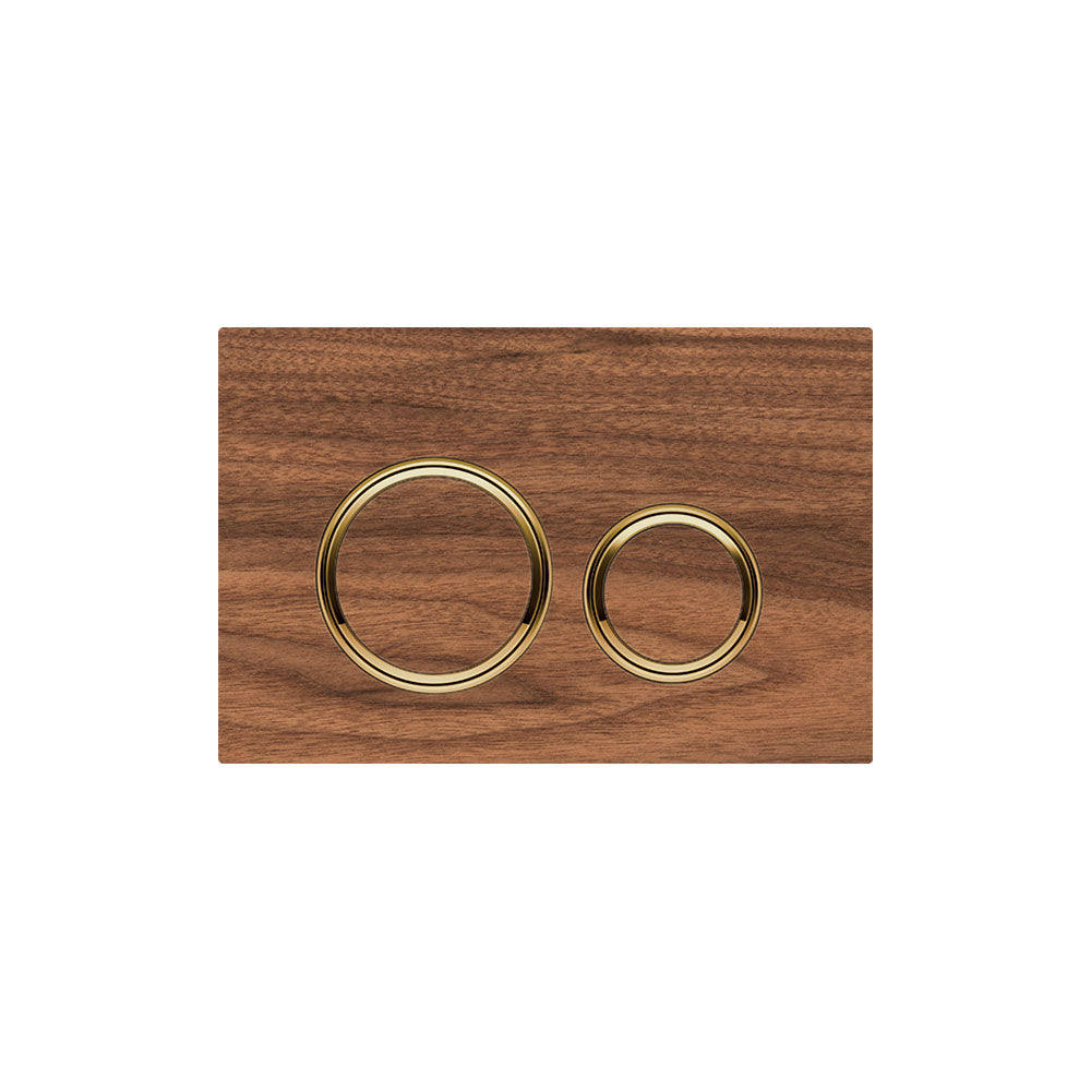 Geberit SIGMA50 ROUND Zinc frame in PVD brass color