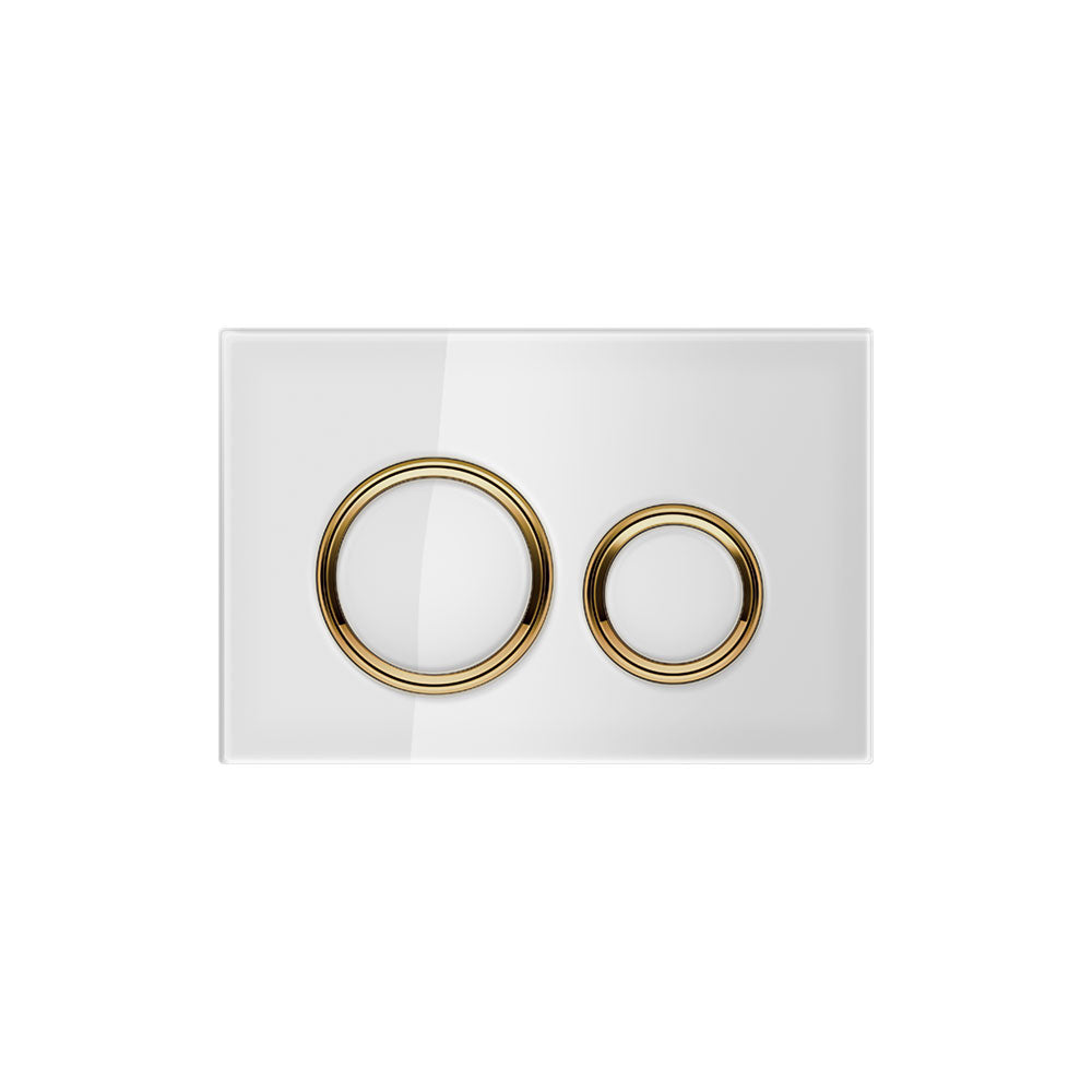 Geberit SIGMA50 ROUND Zinc frame in PVD brass color