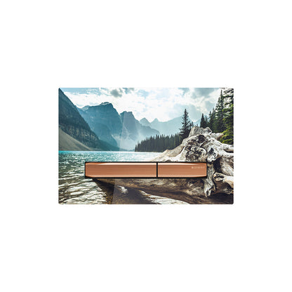 Geberit SIGMA50 SQUARE Zinc frame in PVD red gold color