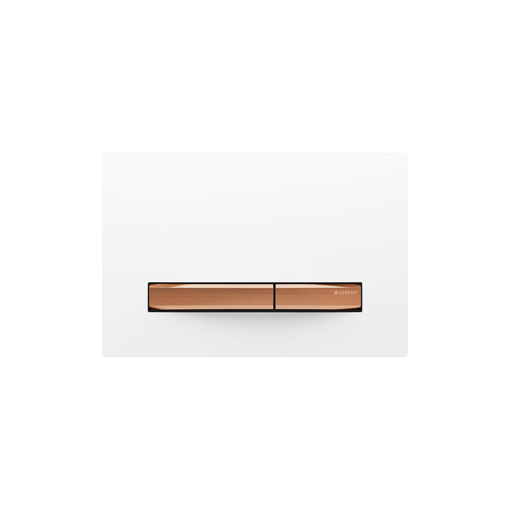 Geberit SIGMA50 SQUARE Zinc frame in PVD red gold color