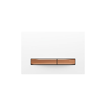Geberit SIGMA50 SQUARE Zinc frame in PVD red gold color