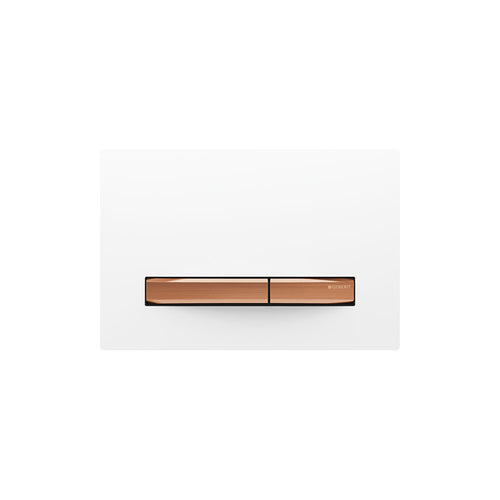 Geberit SIGMA50 SQUARE Zinc frame in PVD red gold color