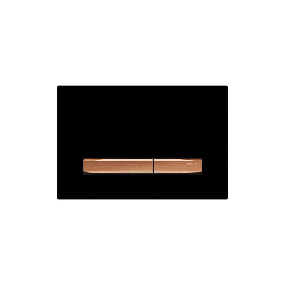 Geberit SIGMA50 SQUARE Zinc frame in PVD red gold color