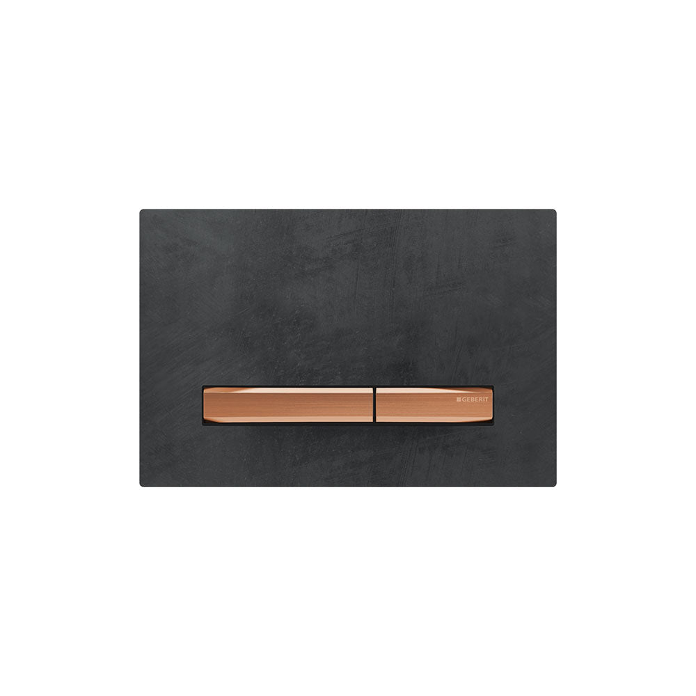 Geberit SIGMA50 SQUARE Zinc frame in PVD red gold color