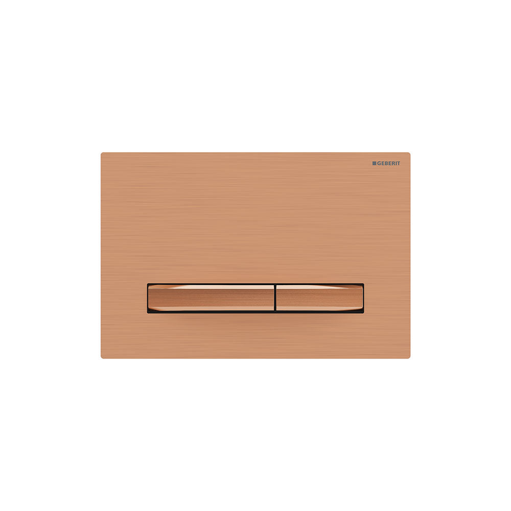 Geberit SIGMA50 SQUARE Zinc frame in PVD red gold color