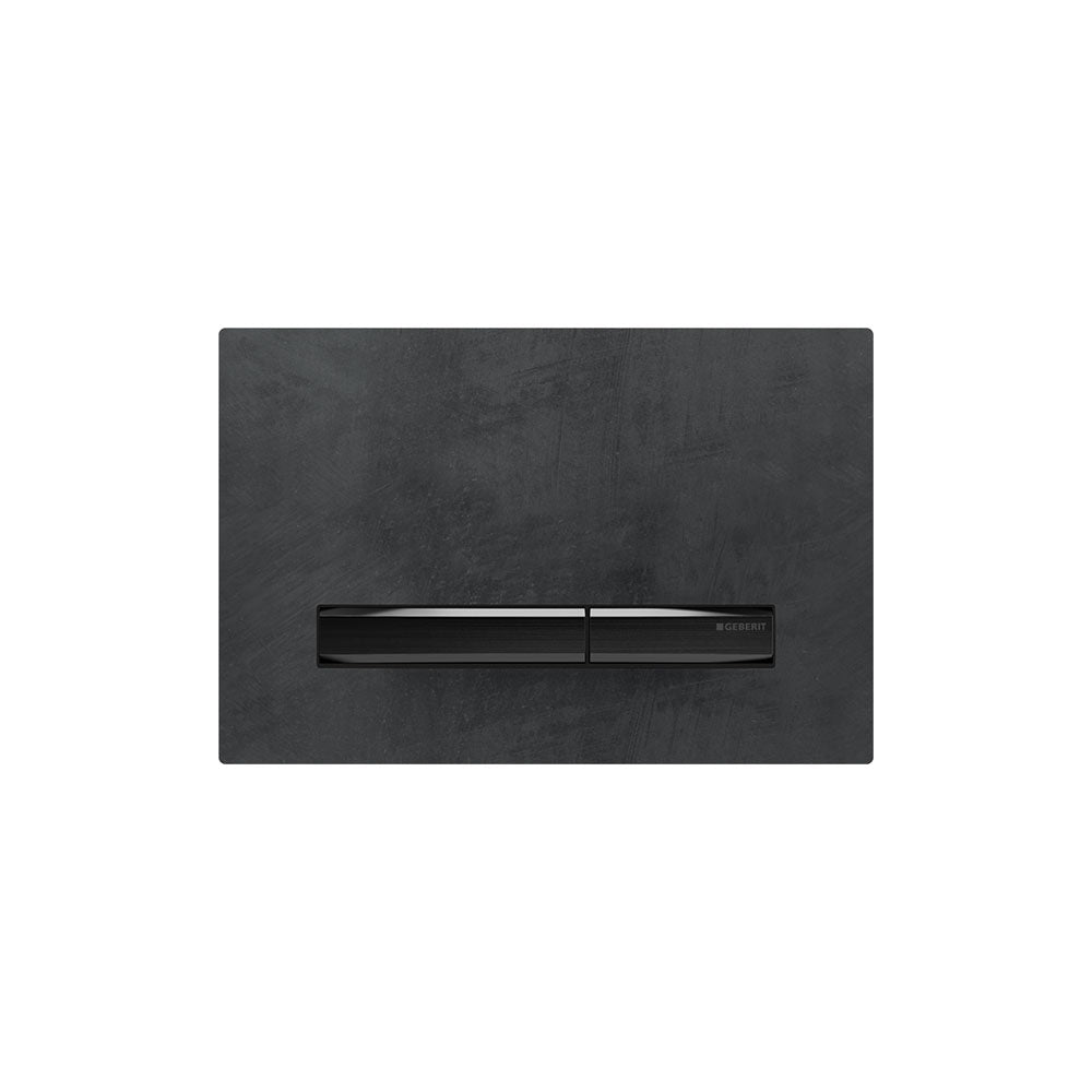 Geberit SIGMA50 SQUARE Zinc frame in PVD black chrome