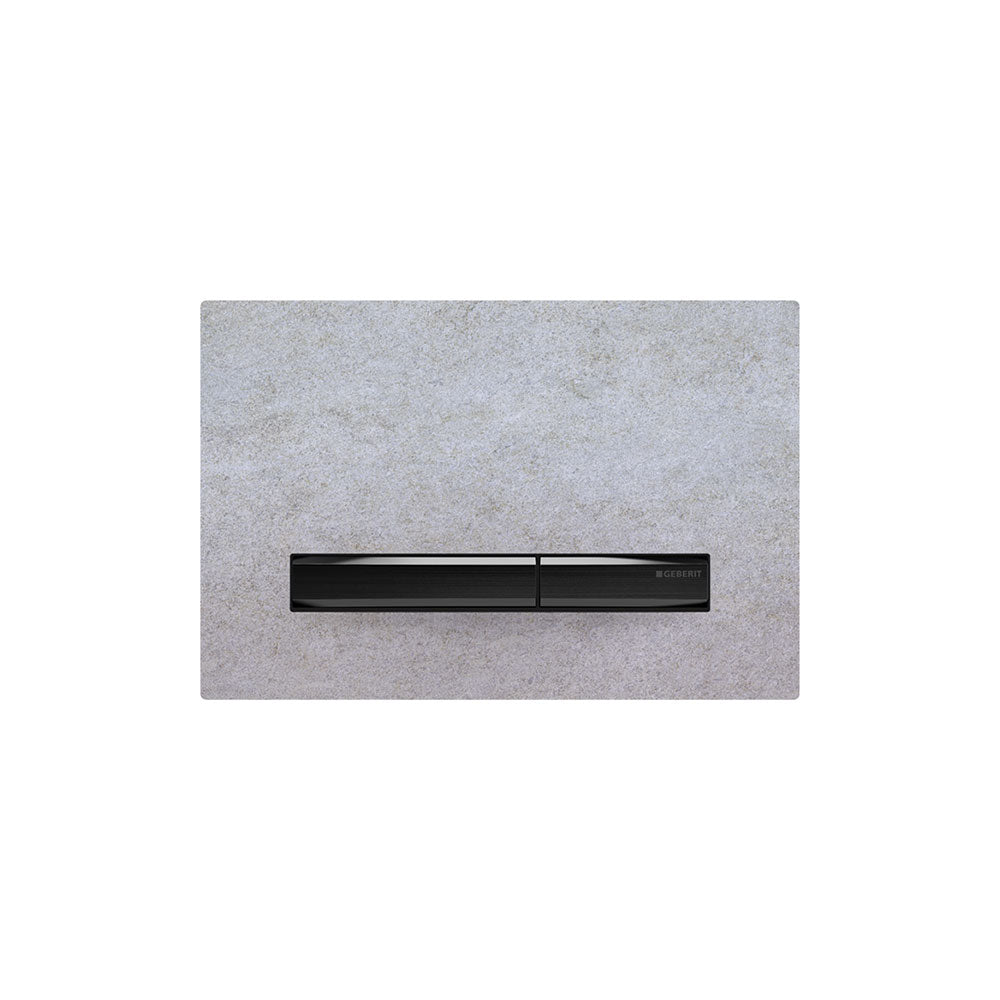 Geberit SIGMA50 SQUARE Zinc frame in PVD black chrome