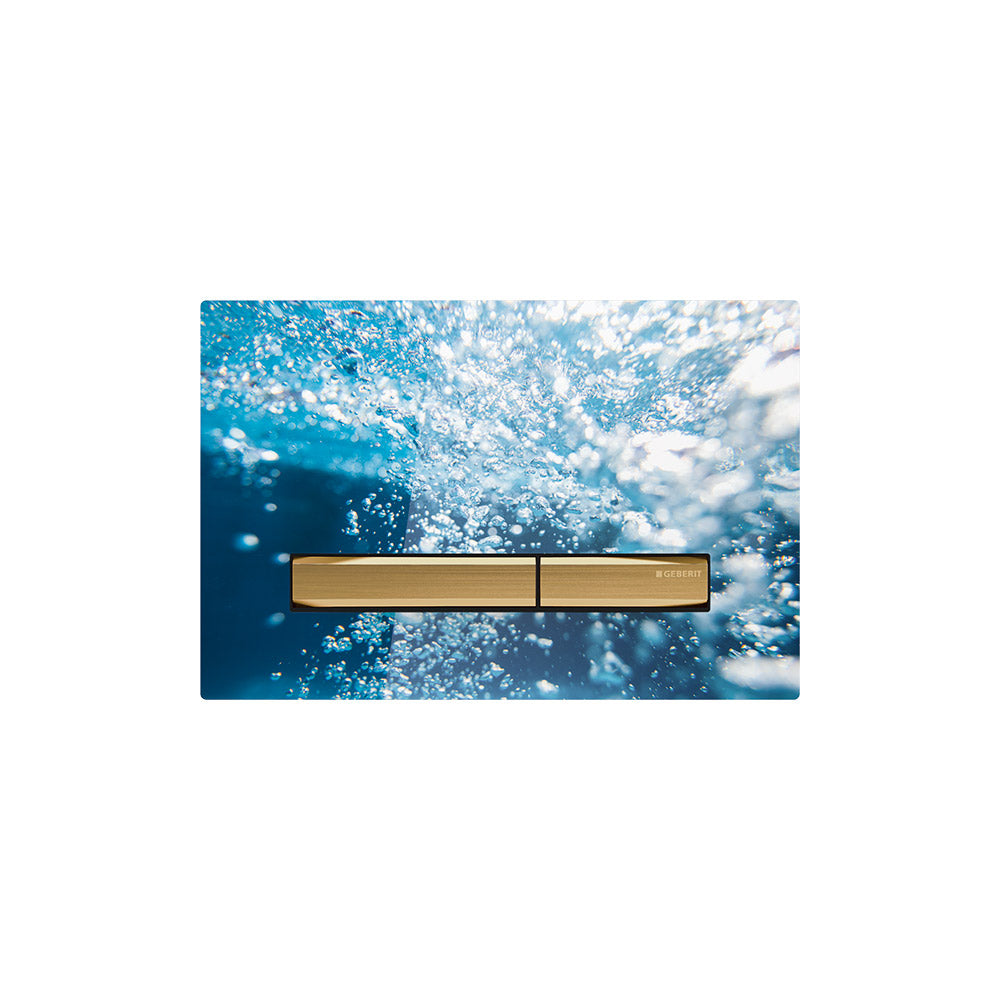 Geberit SIGMA50 SQUARE Zinc frame in PVD brass color