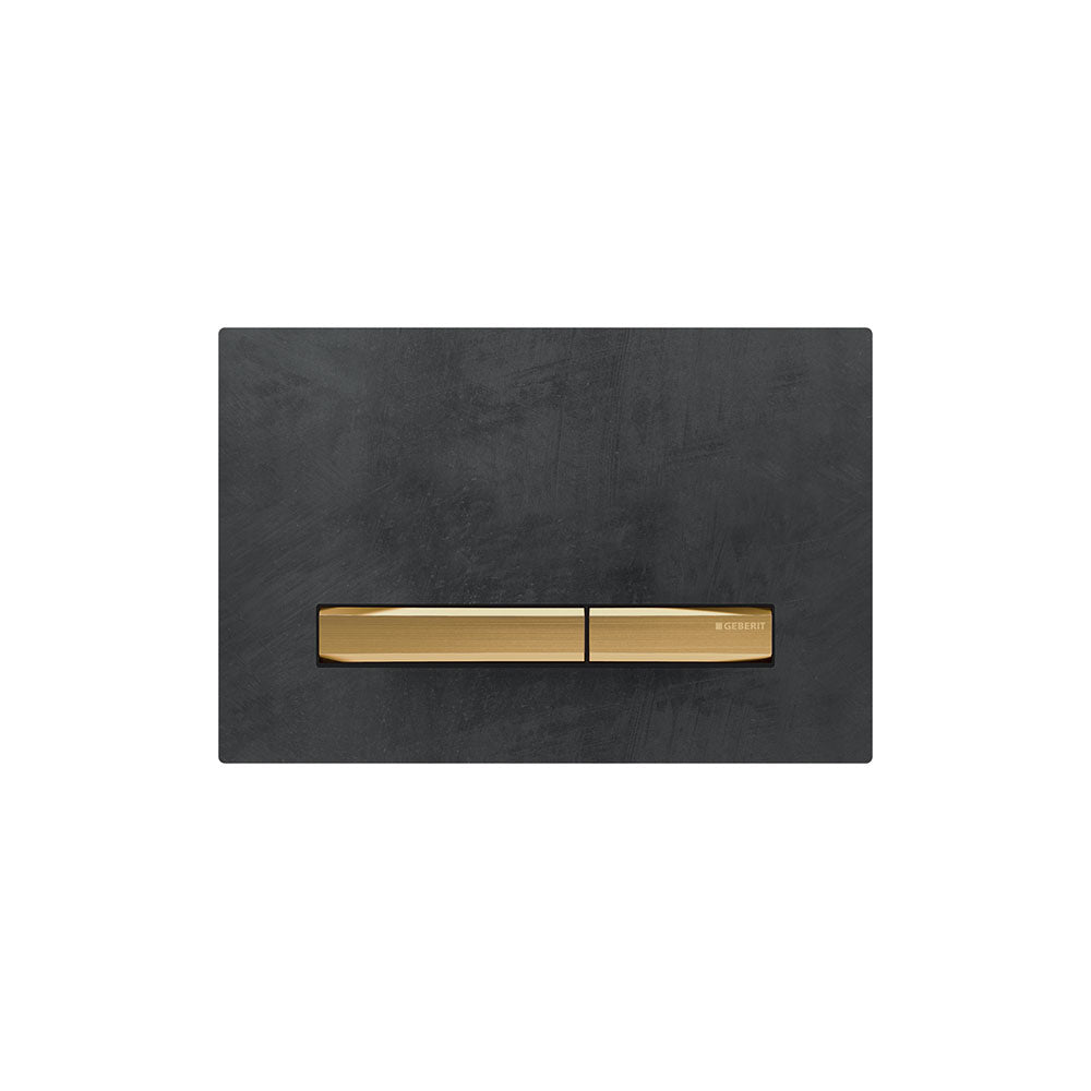 Geberit SIGMA50 SQUARE Zinc frame in PVD brass color