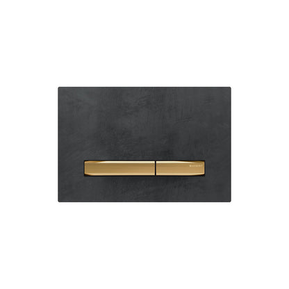 Geberit SIGMA50 SQUARE Zinc frame in PVD brass color