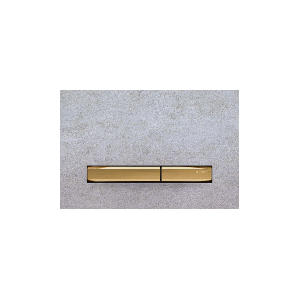 Geberit SIGMA50 SQUARE Zinc frame in PVD brass color