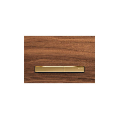Geberit SIGMA50 SQUARE Zinc frame in PVD brass color