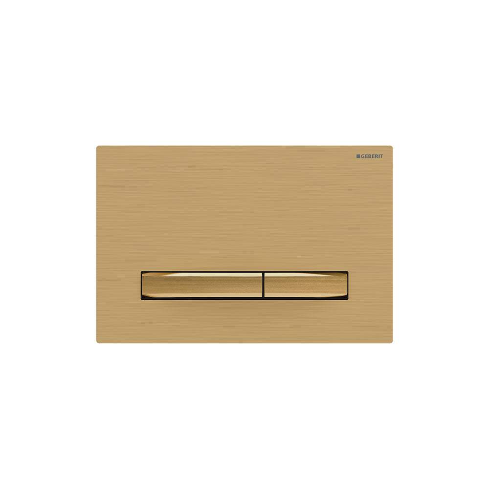 Geberit SIGMA50 SQUARE Zinc frame in PVD brass color