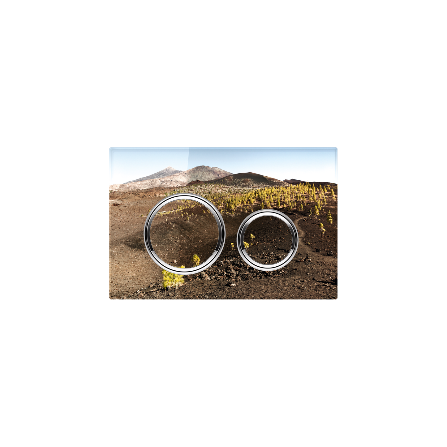 Geberit SIGMA50 ROUND Zinc frame in polished chrome