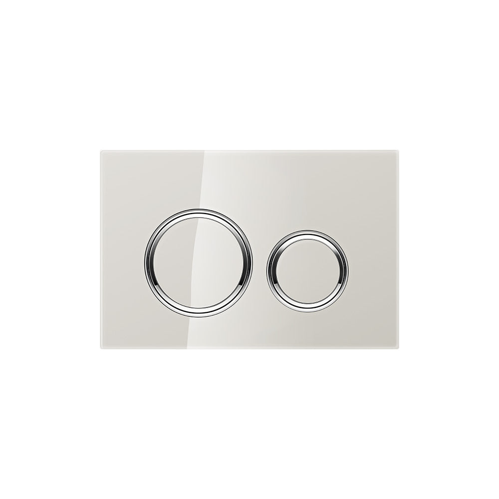 Geberit SIGMA50 ROUND Zinc frame in polished chrome