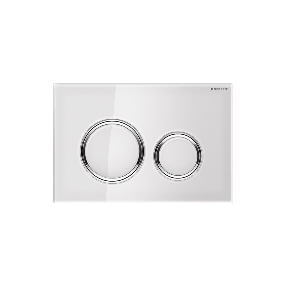 Geberit SIGMA50 ROUND Zinc frame in polished chrome