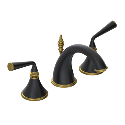 Rubinet Widespread Lav. Set. (less drain) Matt Black