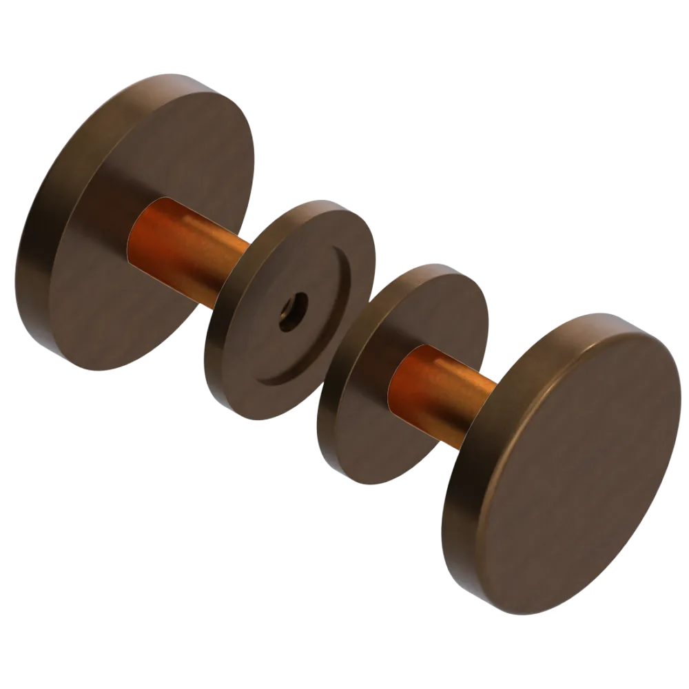 Rubinet Shower Door Knob (set) Tuscan Brass