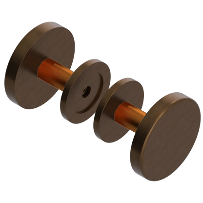 Rubinet Shower Door Knob (set) Tuscan Brass