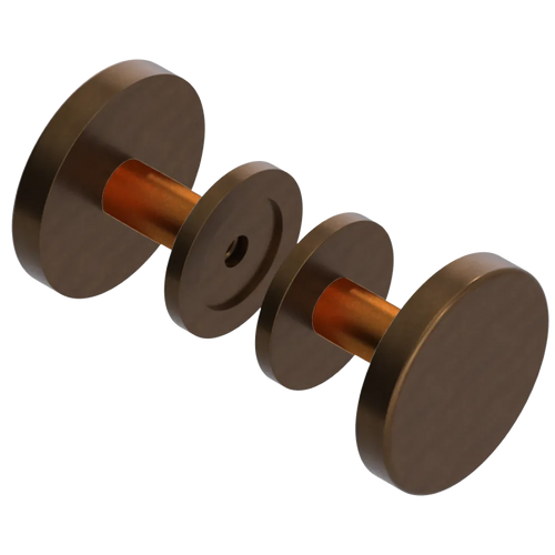 Rubinet Shower Door Knob (set) Tuscan Brass