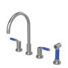 Rubinet Widespread Kitchen Set with Hand Spray Satin Nickel