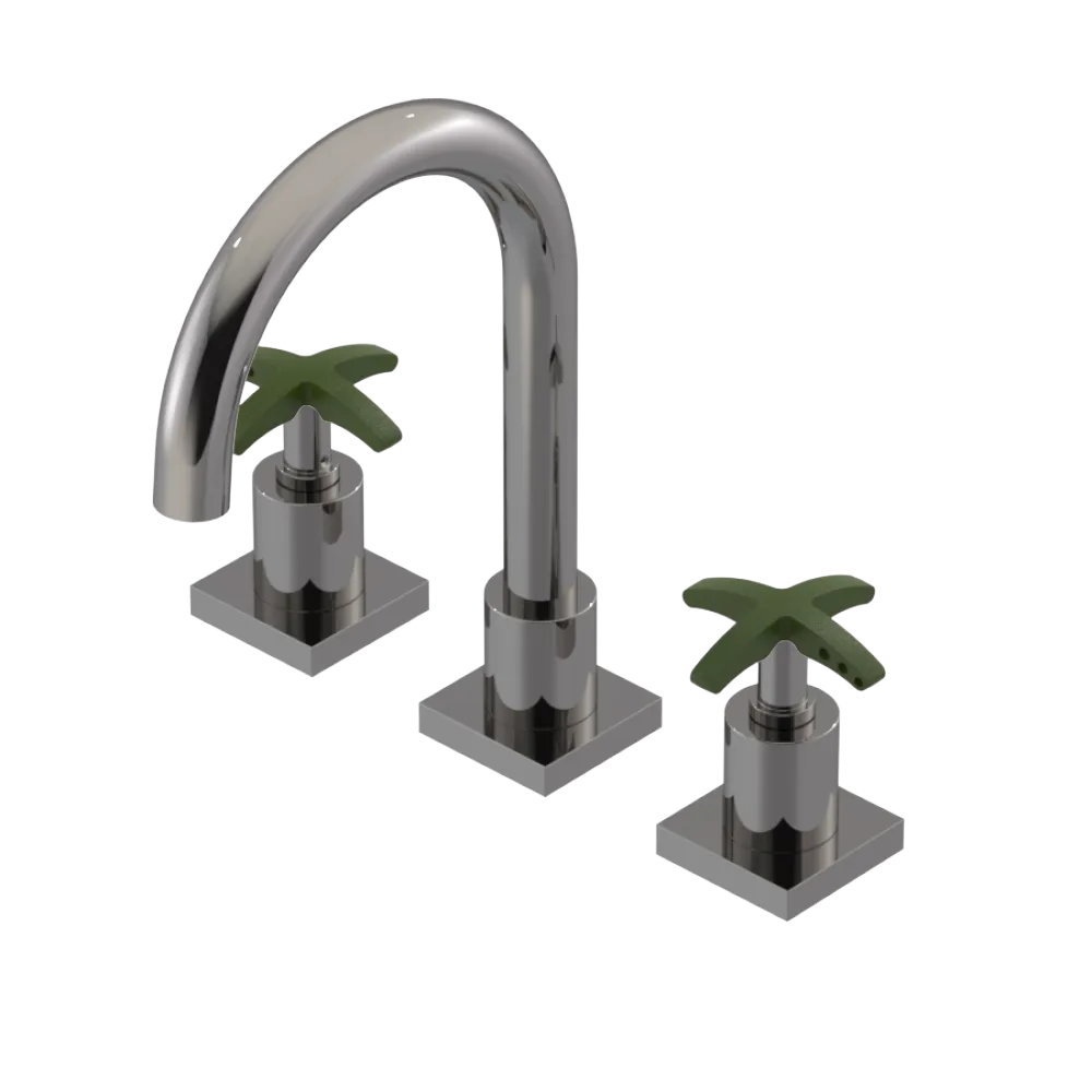 Rubinet Widespread Lav. Set. (less drain) Polished Nickel