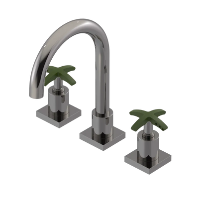 Rubinet Widespread Lav. Set. (less drain) Polished Nickel