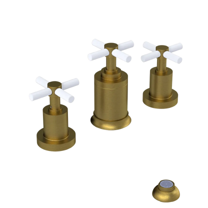 Rubinet Bidet Fitting with Spray, Diverter, and Vacuum Breaker (less drain) Antique Brass Matt