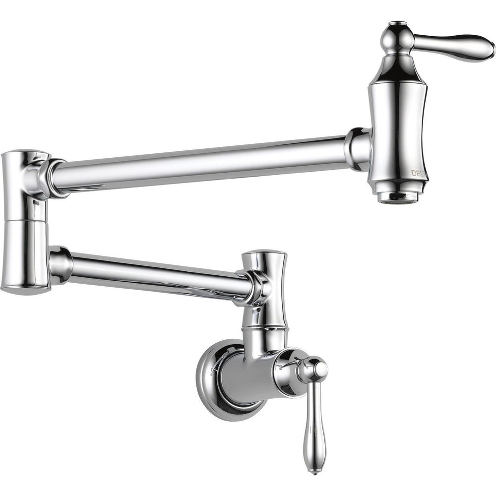 Traditional Delta Wallmount Pot Filler Faucets - Chrome
