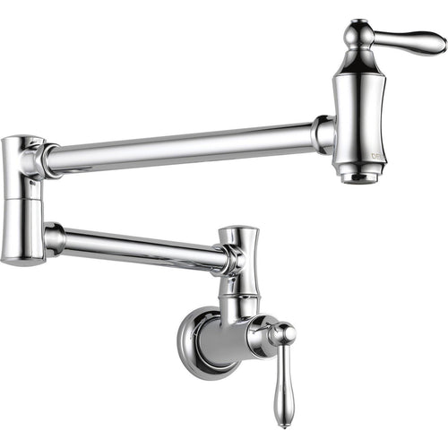 Traditional Delta Wallmount Pot Filler Faucets - Chrome