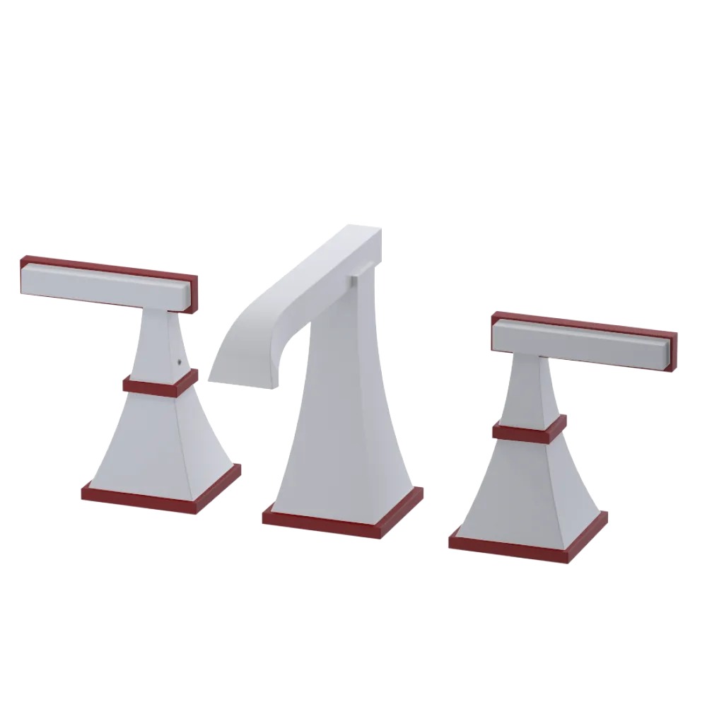 Rubinet Widespread Lav. Set. (less drain) White